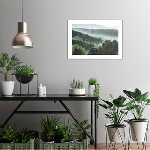 Bild In den Wäldern Grün - Holzwerkstoff - Papier - 70 x 50 x 1.2 cm