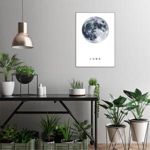 Bild Der Mond Blau - Holzwerkstoff - Papier - 50 x 70 x 1.2 cm