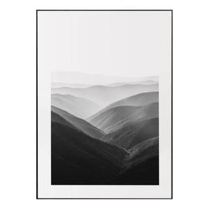 Bild Berge Schwarz - Holzwerkstoff - Papier - 50 x 70 x 1.2 cm