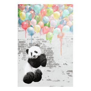 Afbeelding Panda I Meerkleurig - Plaatmateriaal - Papier - 60 x 90 x 2 cm