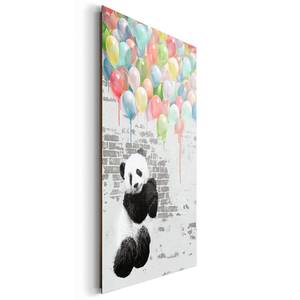 Afbeelding Panda I Meerkleurig - Plaatmateriaal - Papier - 60 x 90 x 2 cm