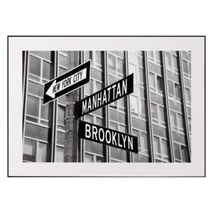 Bild New York VII Schwarz - Holzwerkstoff - Papier - 70 x 50 x 1.2 cm