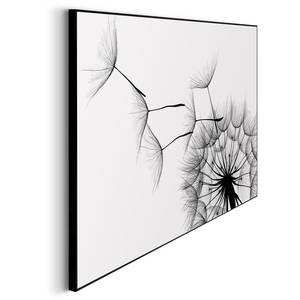 Bild Pusteblume Schwarz - Holzwerkstoff - Papier - 70 x 50 x 1.2 cm