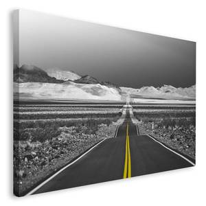 Bild USA Highway Schwarz - Holzwerkstoff - Papier - 118 x 70 x 2 cm