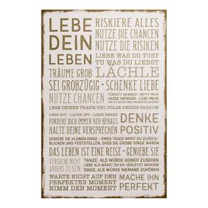 Bild Denke positiv Braun - Holzwerkstoff - Papier - 60 x 90 x 2 cm
