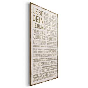 Tableau déco Denken Marron - Bois manufacturé - Papier - 60 x 90 x 2 cm