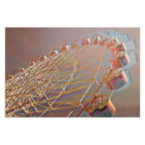 Bild Riesenrad I Multicolor - Holzwerkstoff - Papier - 90 x 60 x 2 cm