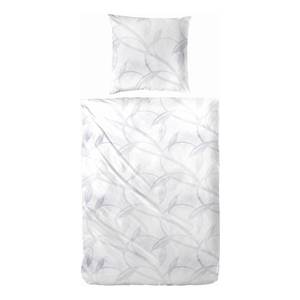 Edelflanell-Bettwäsche Quissama Baumwollstoff - Weiß - Weiß - 155 x 220 cm + Kissen 80 x 80 cm