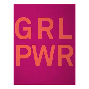Plaid Young & Fancy Girl Power Webstoff -Pink / Orange