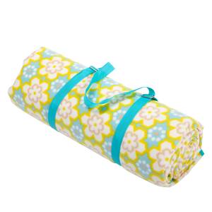 Plaid Sunny II Tissu - Jaune / Turquoise