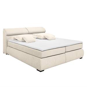 Boxspringbett Avenel Webstoff - Creme