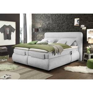 Boxspringbett Tupa Webstoff - Silber