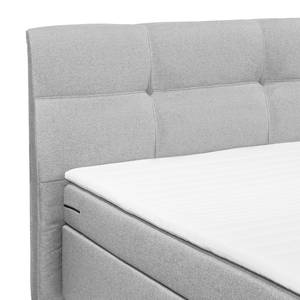 Lit boxspring Marangaroo Tissu - Argenté - 140 x 200cm