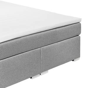 Boxspringbett Marangaroo Webstoff - Silber - 140 x 200cm