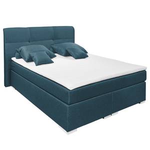 Boxspringbett Marangaroo Webstoff - Dunkelblau - 140 x 200cm