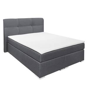 Boxspringbett Marangaroo Webstoff - Schwarz / Anthrazit - 140 x 200cm