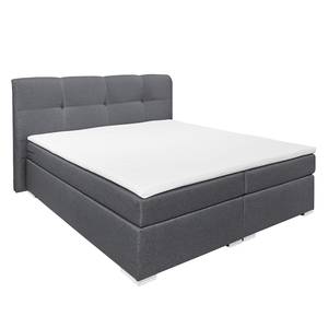 Boxspringbett Marangaroo Webstoff - Schwarz / Anthrazit - 180 x 200cm