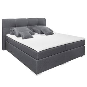 Boxspringbett Marangaroo Webstoff - Schwarz / Anthrazit - 180 x 200cm