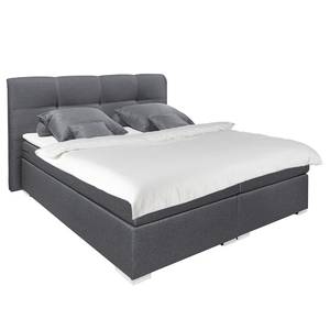 Boxspringbett Marangaroo Webstoff - Schwarz / Anthrazit - 160 x 200cm