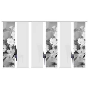 Panneau japonais Nila Acrylique - Gris clair / Blanc - 6 éléments