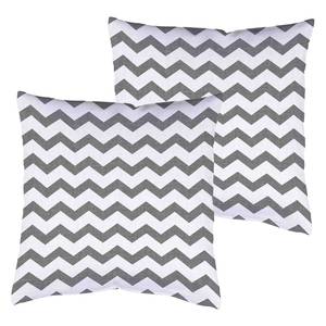 Housse coussin Jeg Structure (lot de 2) Microfibre - Gris clair - 40 x 40 cm