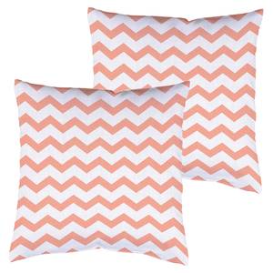 Housse coussin Jeg Structure (lot de 2) Microfibre - Rose bébé - 40 x 40 cm