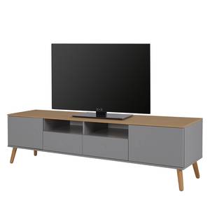 Meuble TV Dot II Imitation chêne - Gris