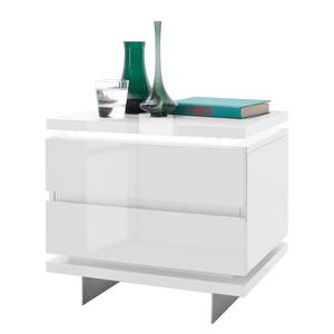 Table de chevet Nola I avec  LED - Blanc brillant - 2