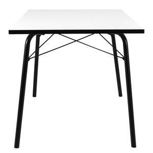 Eettafel Dine metaal - wit - 140 x 80 cm