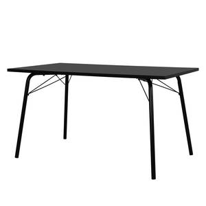 Eettafel Daxx metaal - zwart - Antraciet - 140 x 80 cm