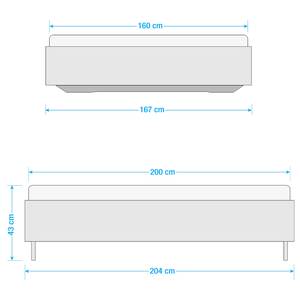 Bed SKØP XII Wit - 160 x 200cm