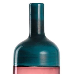 Vase Lucente X Glas - Türkis / Rosa