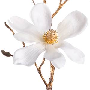 Kunstblume Fiore I Kunststoff - Weiß