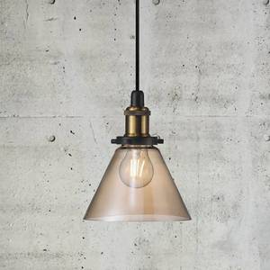 Hanglamp Disa Glas/staal - 1 lichtbron - Beige