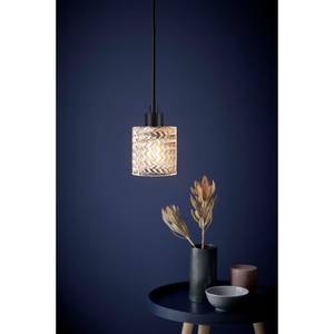 Suspension Hollywood Verre cristallin / Acier - 1 ampoule - Beige