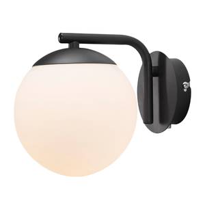 Wandlamp Grant Glas/staal - 1 lichtbron - Zwart