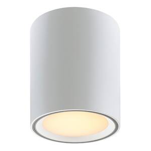 LED-plafondlamp Fallon I Vinyl/staal - 1 lichtbron - Wit