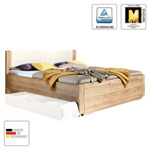 Massief houten bed Lido deels massief eikenhout - 180 x 200cm - Textiel