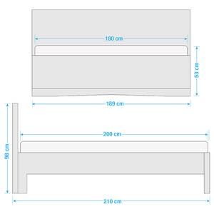 Massief houten bed Lido deels massief eikenhout - 180 x 200cm - Deels massief hout