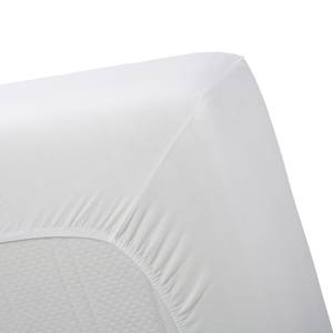 Spannbettlaken Molton Stretch I Webstoff - Weiß - 180 x 200 cm