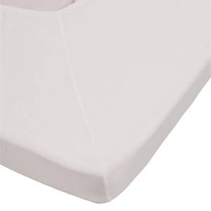 Drap-housse en jersey surmatelas double Coton - Blanc - 200 x 220 cm