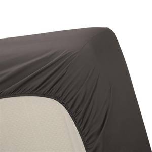 Drap-housse en percale Coton - Anthracite - 90 x 220 cm