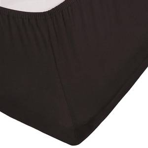 Jersey Lycra hoeslaken voor topper geweven stof - Zwart - 90 x 220 cm
