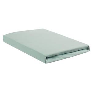 Drap-housse en jersey surmatelas double Coton - Vert menthe - 160 x 210 cm