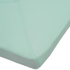 Drap-housse en jersey surmatelas double Coton - Vert menthe - 180 x 220 cm