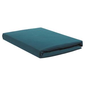 Drap-housse en jersey surmatelas double Coton - Bleu pétrole - 140 x 200 cm