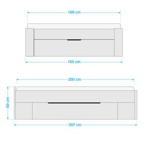 Bettgestell Scala mit 3 Schubladen Eiche Wotan Dekor - 160 x 200cm