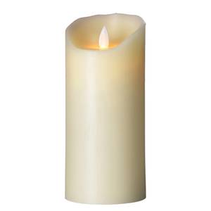 LED-Kerze Flame I Echtwachs - Beige - Höhe: 18 cm