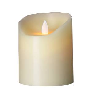 LED-Kerze Flame I Echtwachs - Beige - Höhe: 10 cm