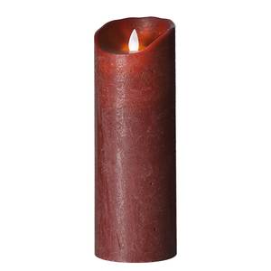 LED-Kerze Flame I Echtwachs - Bordeaux - Höhe: 23 cm